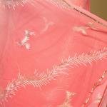 Dusky Pink Chiffon Saree with All-Over Aari Sequin Work | Viscose Chiffon | Jaipurio Shaded Saree